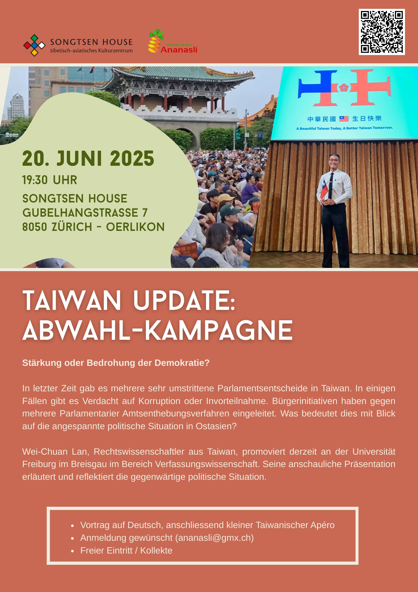 TAIWAN UPDATE: ABWAHL-KAMPAGNE